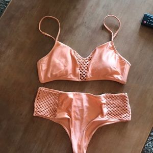 Luli Fama swim orange